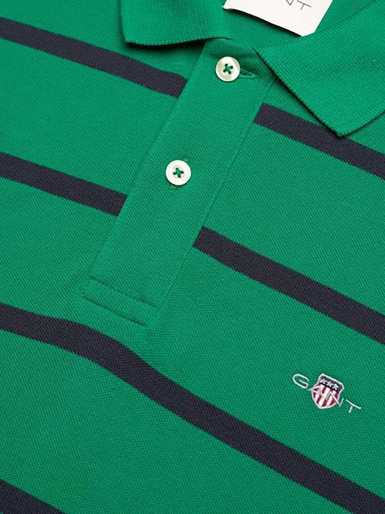 STRIPED POLO-BRIGHT GREEN