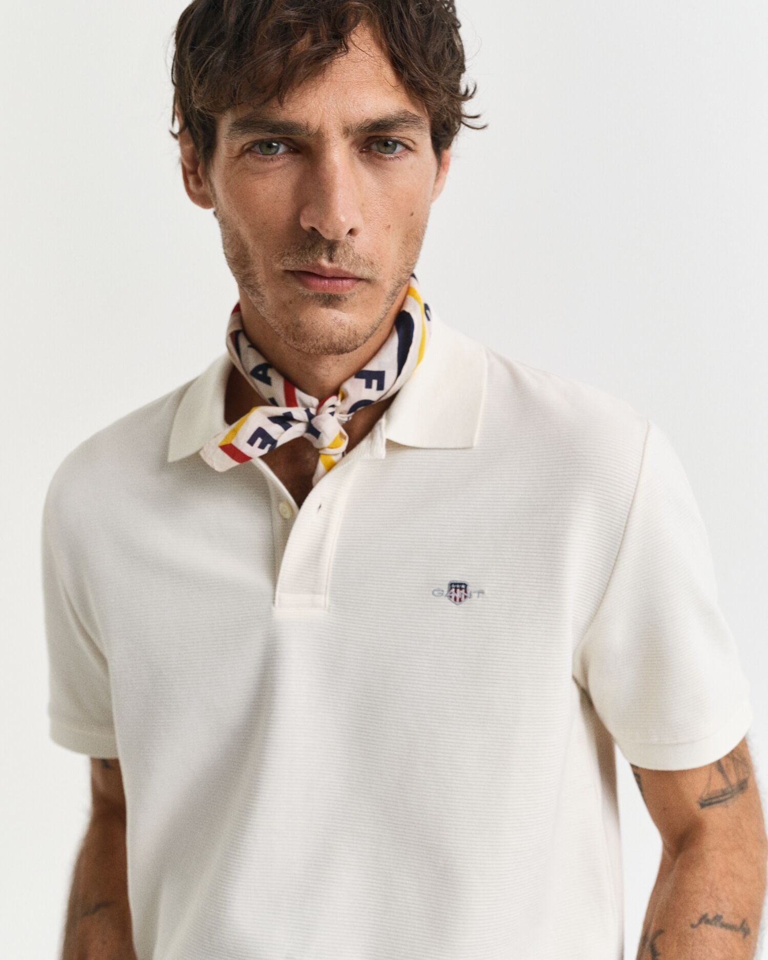 TEXTURED POLO-CREAM
