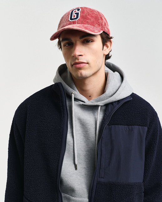 REVERSIBLE FULL ZIP FLEECE-EVENING BLUE