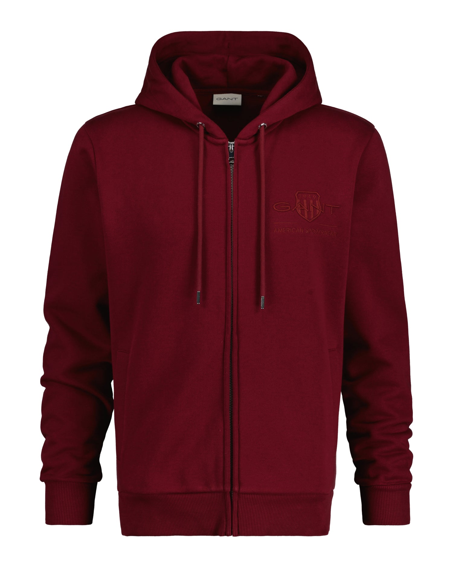 REG TONAL SHIELD FULL ZIP HOODIE-PLUMPED RED