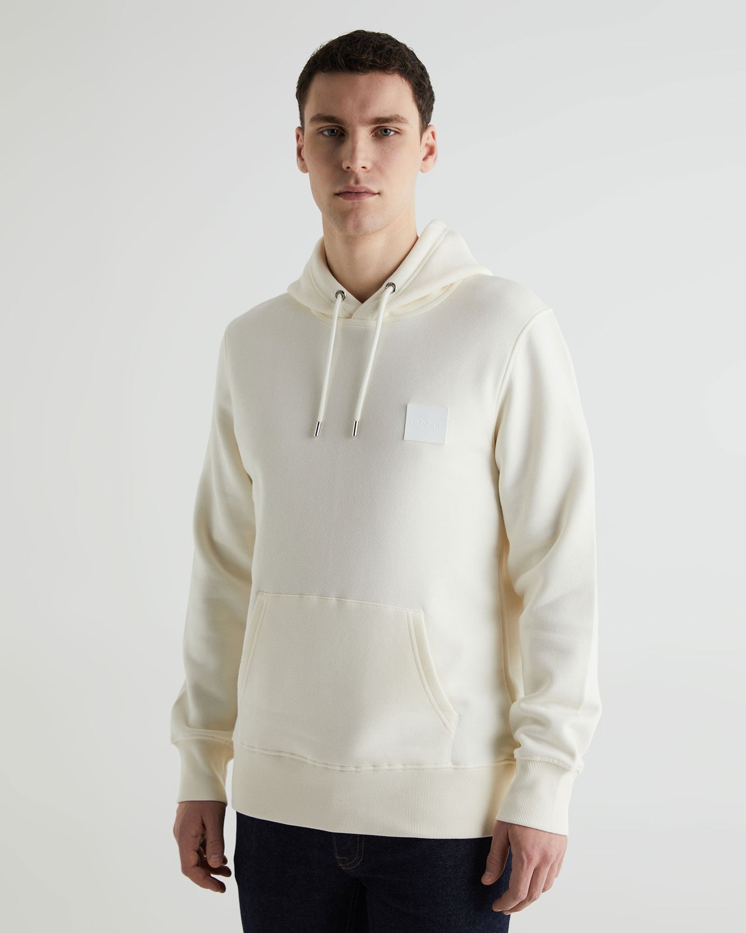 REG BADGE SWEAT HOODIE-EGGSHELL