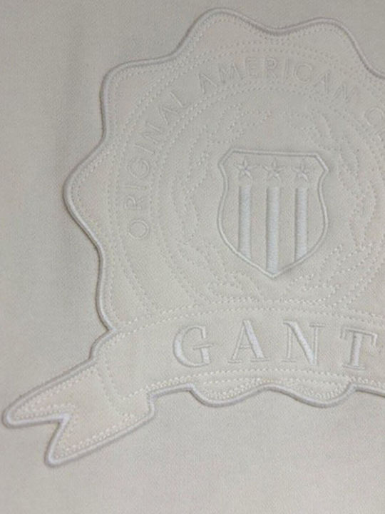 EMBROIDERED BADGE C-NECK-CREAM