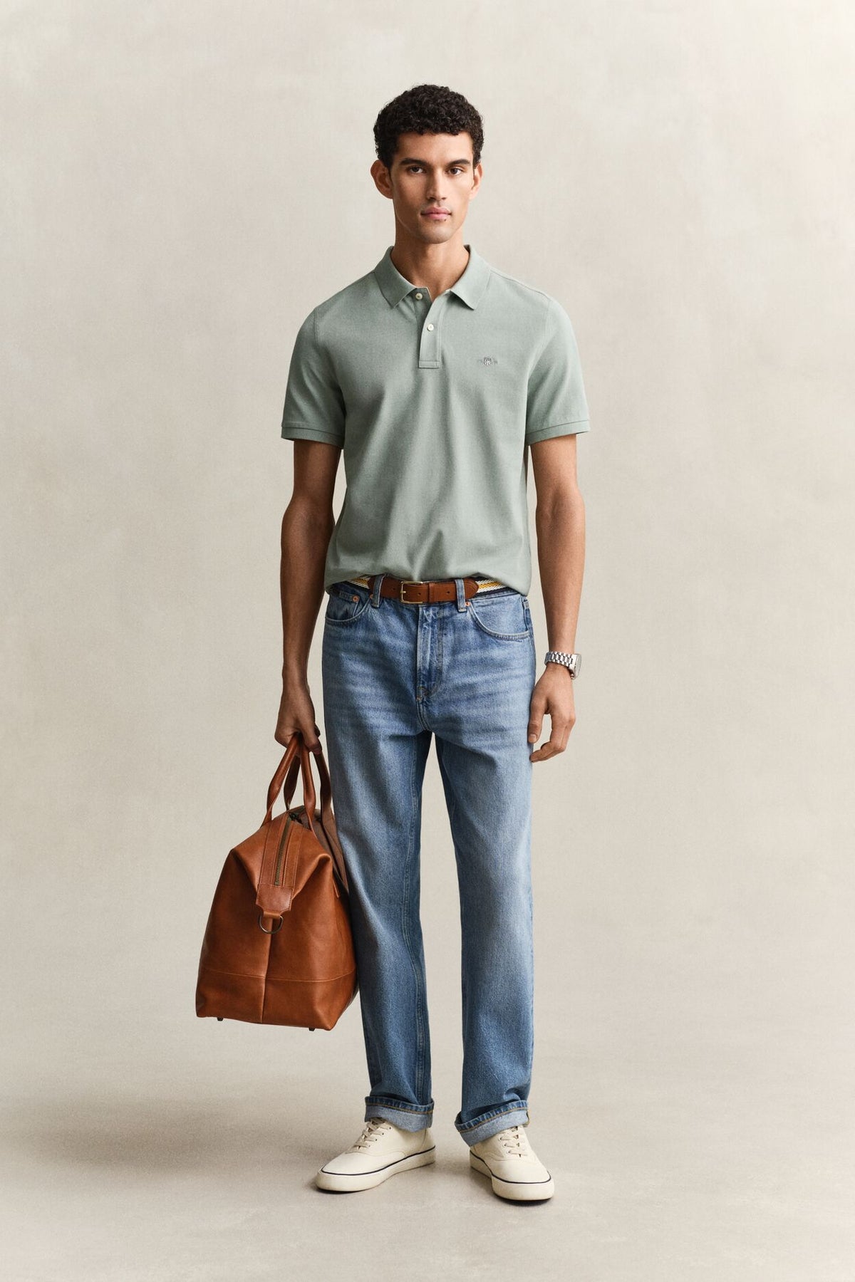 REG SHIELD SS PIQUE POLO-CERAMIC GREY
