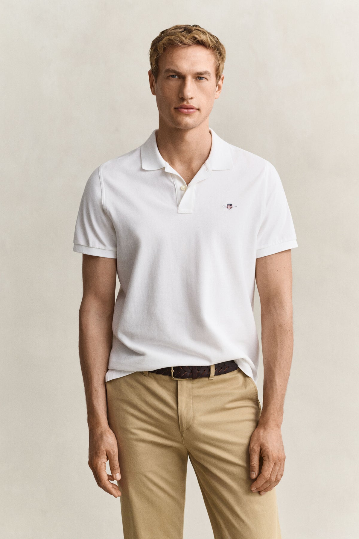 REG SHIELD SS PIQUE POLO-WHITE