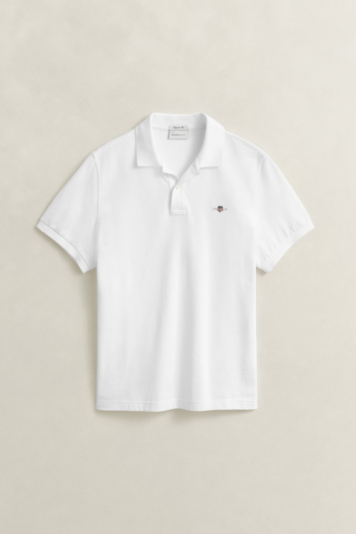 REG SHIELD SS PIQUE POLO-WHITE