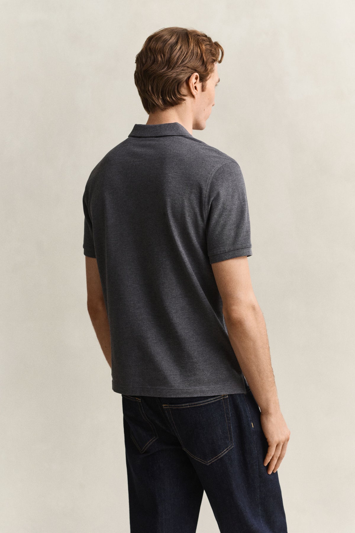 REG SHIELD SS PIQUE POLO-ANTRACIT MELANGE