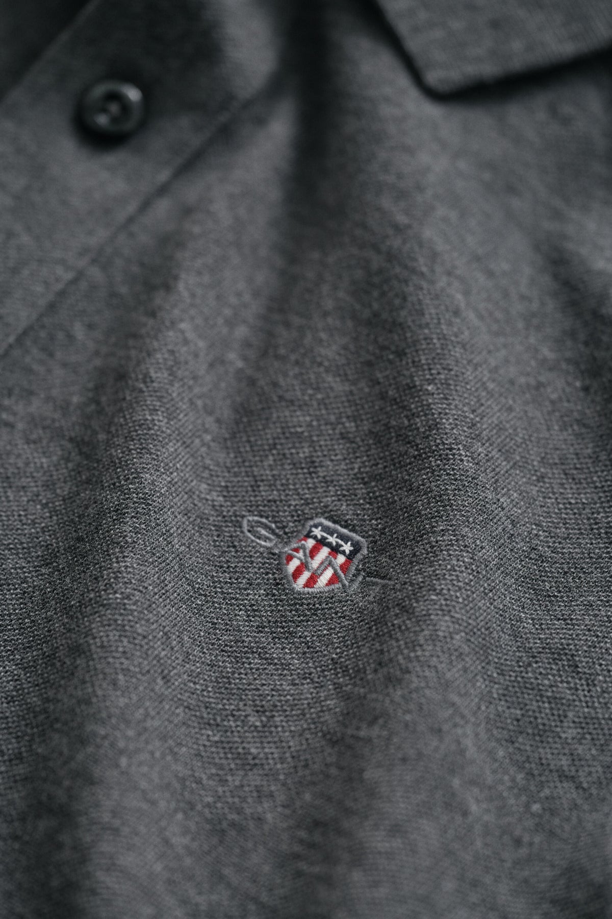 REG SHIELD SS PIQUE POLO-ANTRACIT MELANGE