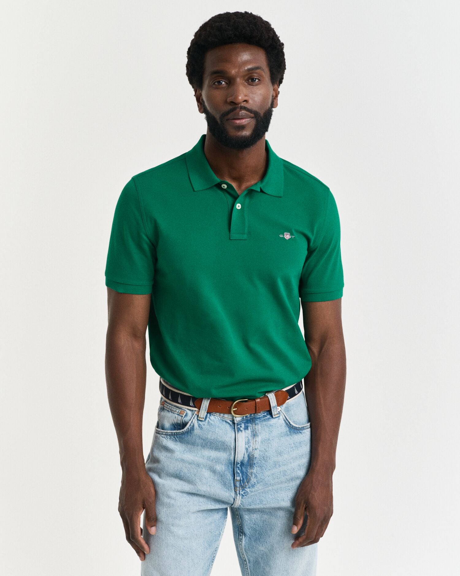 REG SHIELD SS PIQUE POLO-BRIGHT GREEN