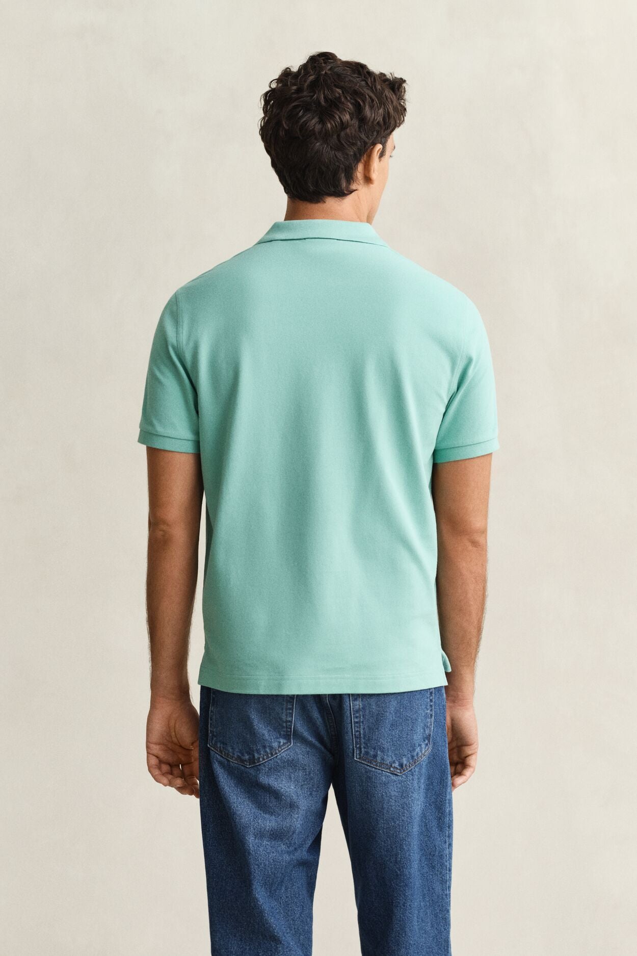 REG SHIELD SS PIQUE POLO-MUTED TURQUOISE