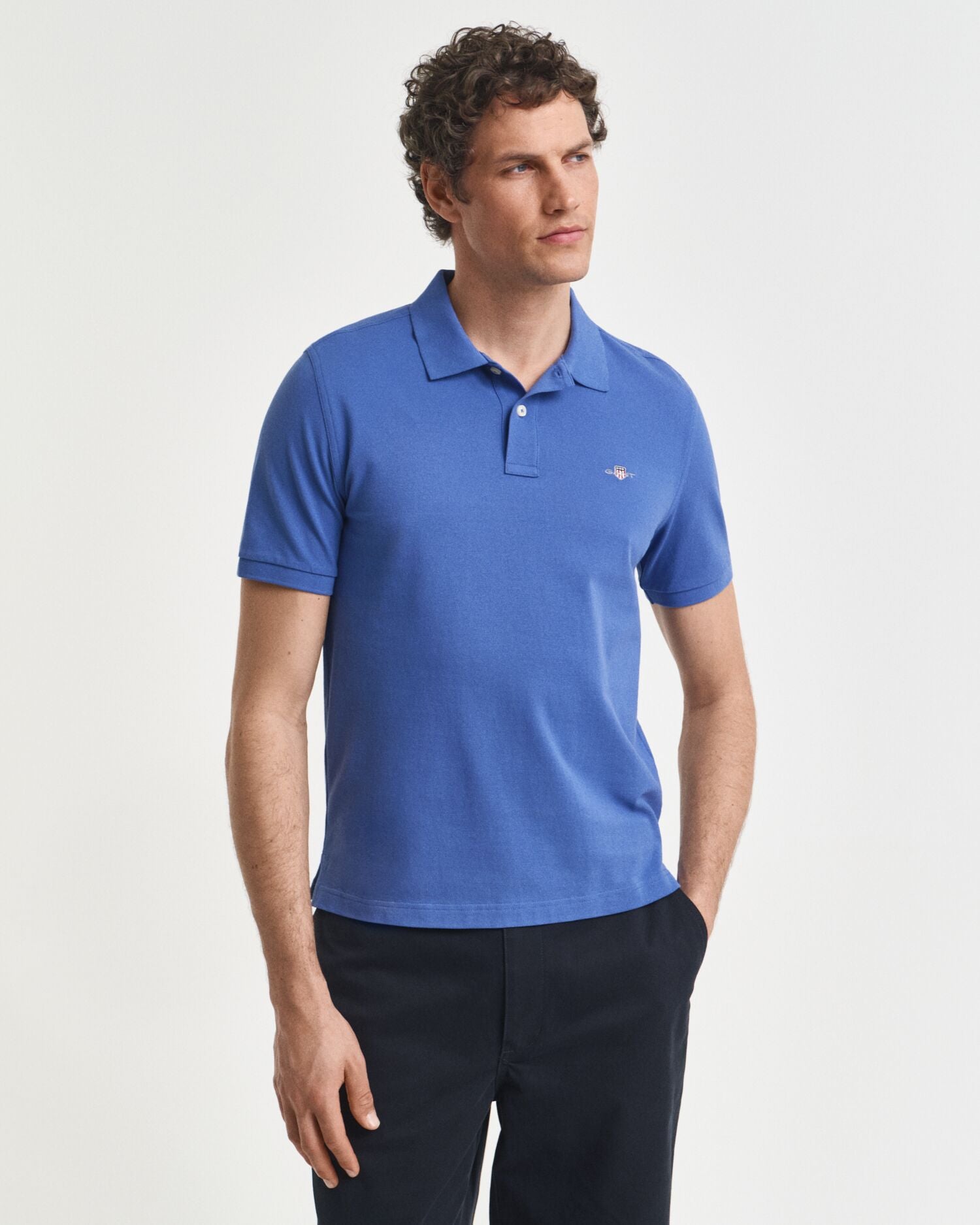 REG SHIELD SS PIQUE POLO-BLUE