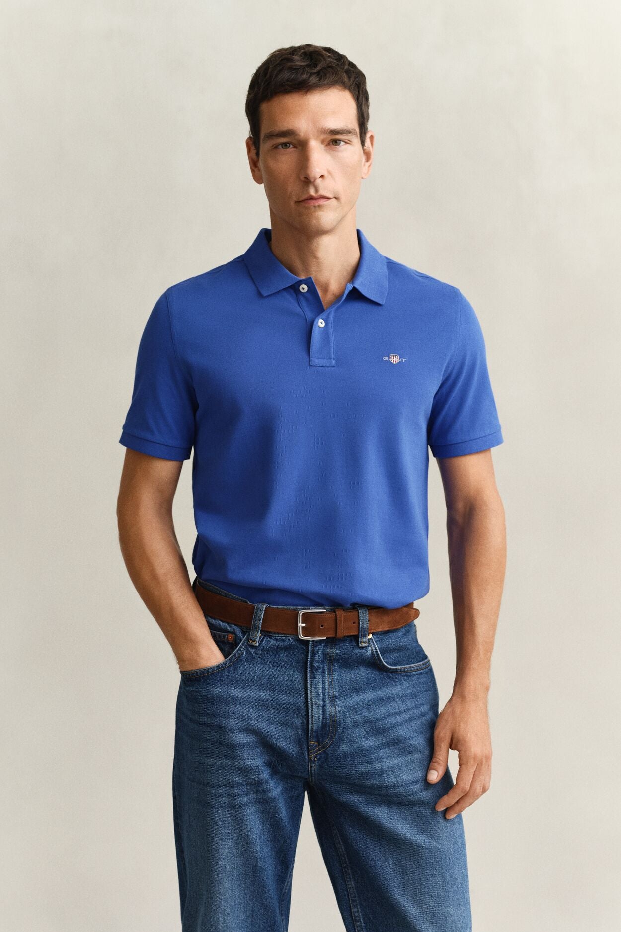 REG SHIELD SS PIQUE POLO-BRIGHTBLUE
