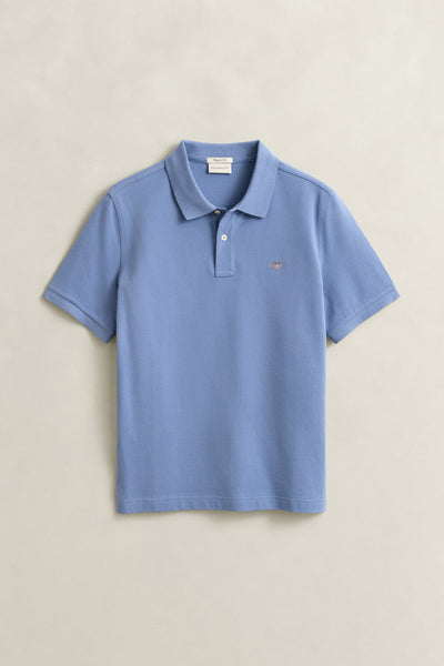 REG SHIELD SS PIQUE POLO-SKYBLUE