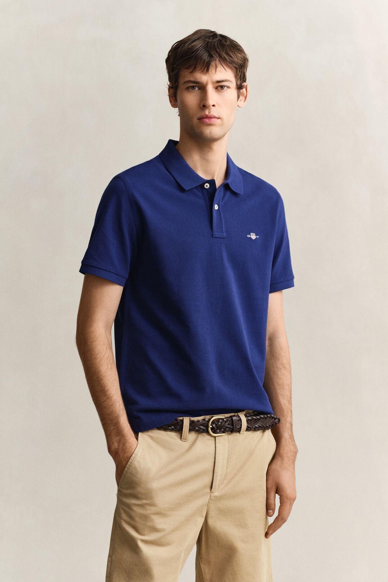 REG SHIELD SS PIQUE POLO-RICH NAVY