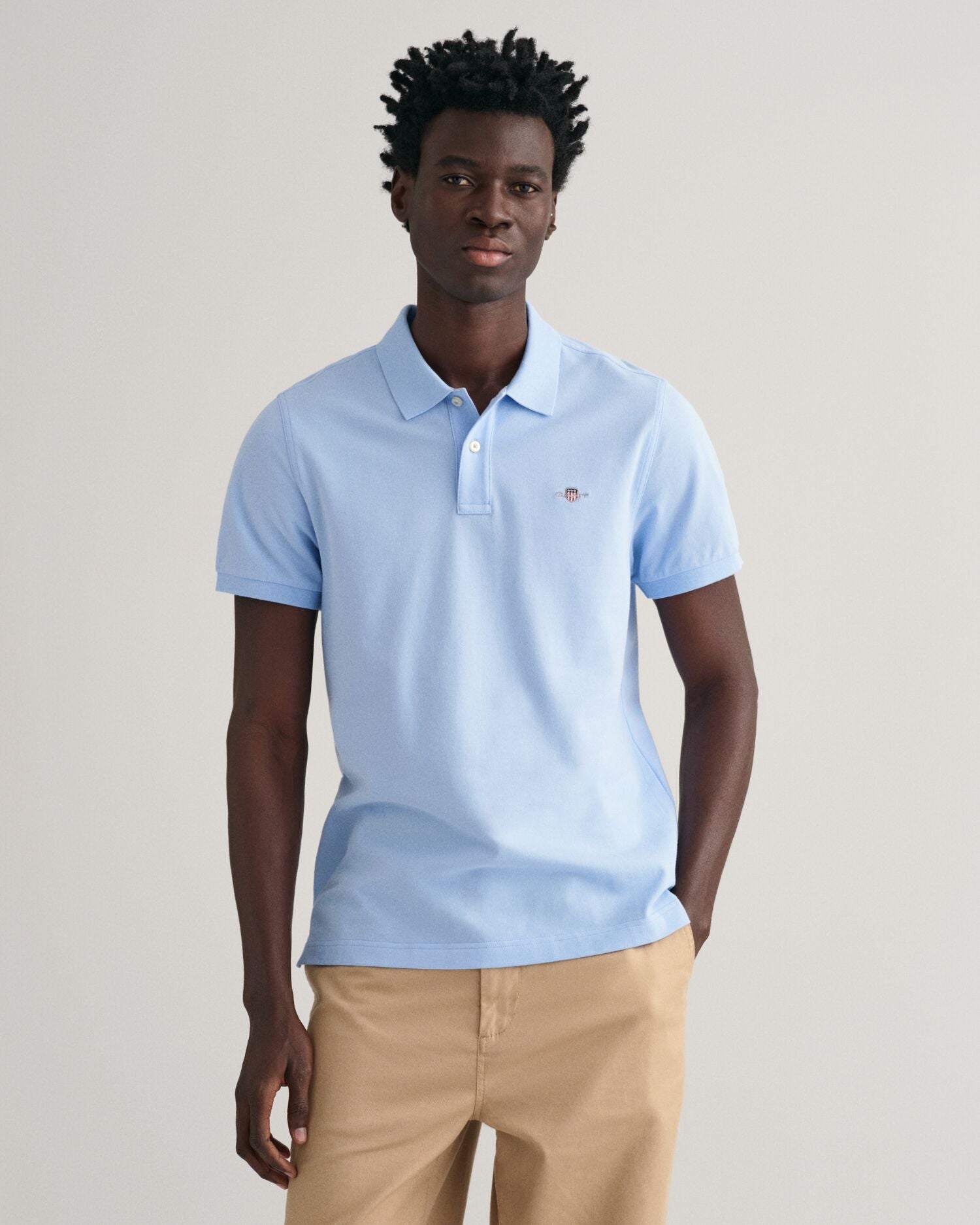 REG SHIELD SS PIQUE POLO-CAPRI BLUE