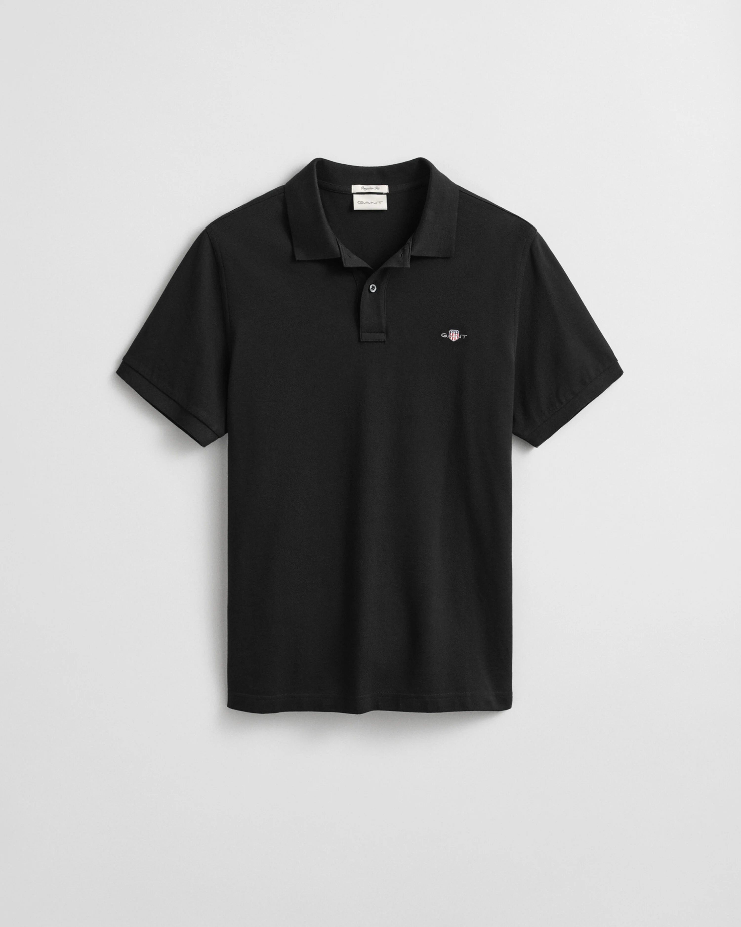 REG SHIELD SS PIQUE POLO-BLACK