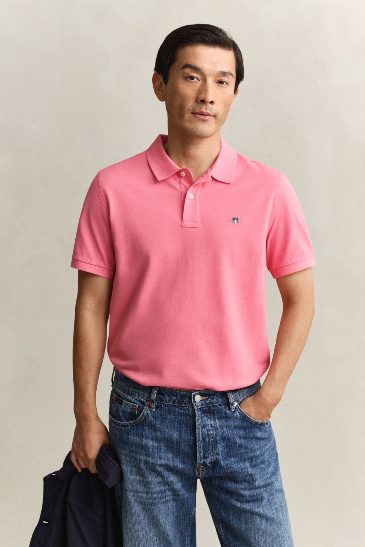 REG SHIELD SS PIQUE POLO-ROSE PINK