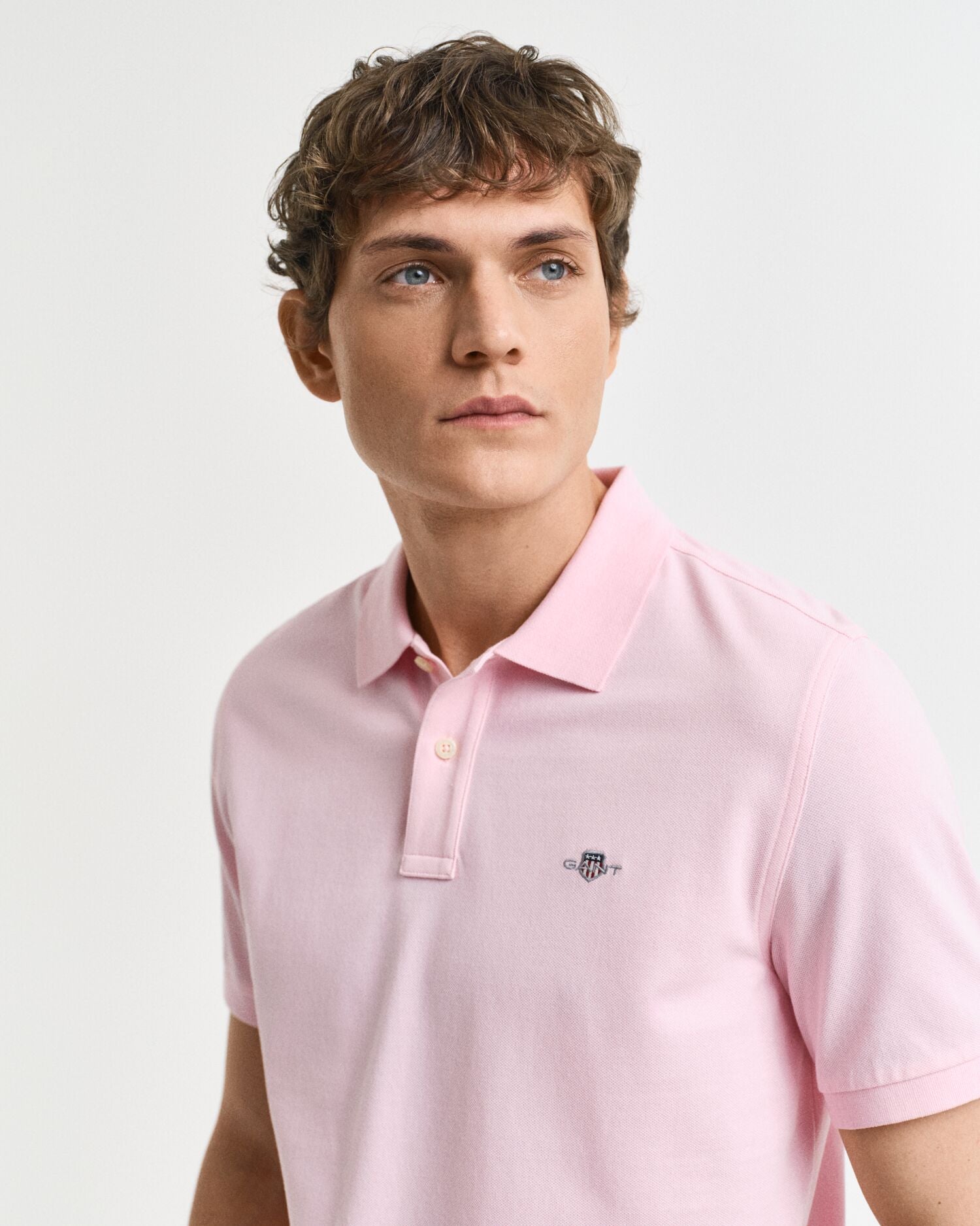 REG SHIELD SS PIQUE POLO-CALIFORNIA PINK