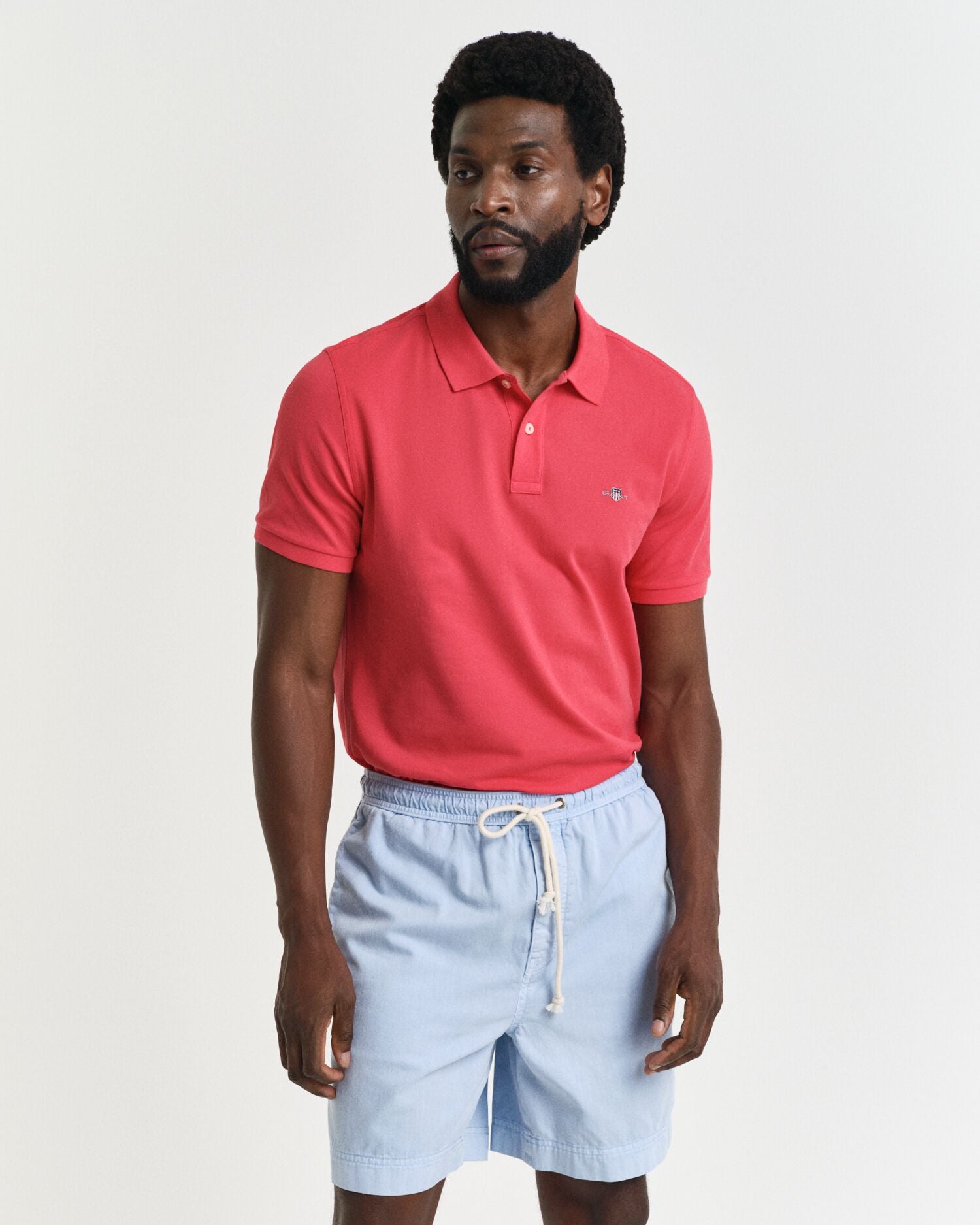 REG SHIELD SS PIQUE POLO-POPPY RED