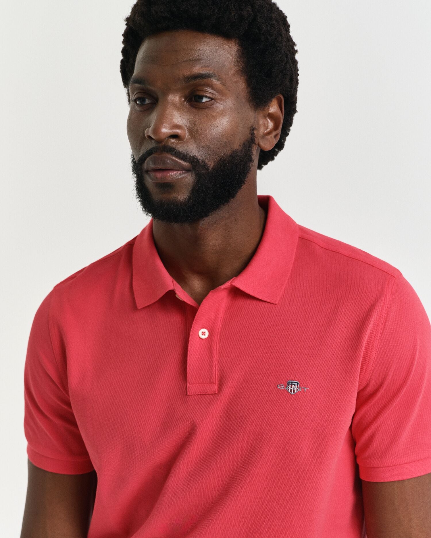 REG SHIELD SS PIQUE POLO-POPPY RED