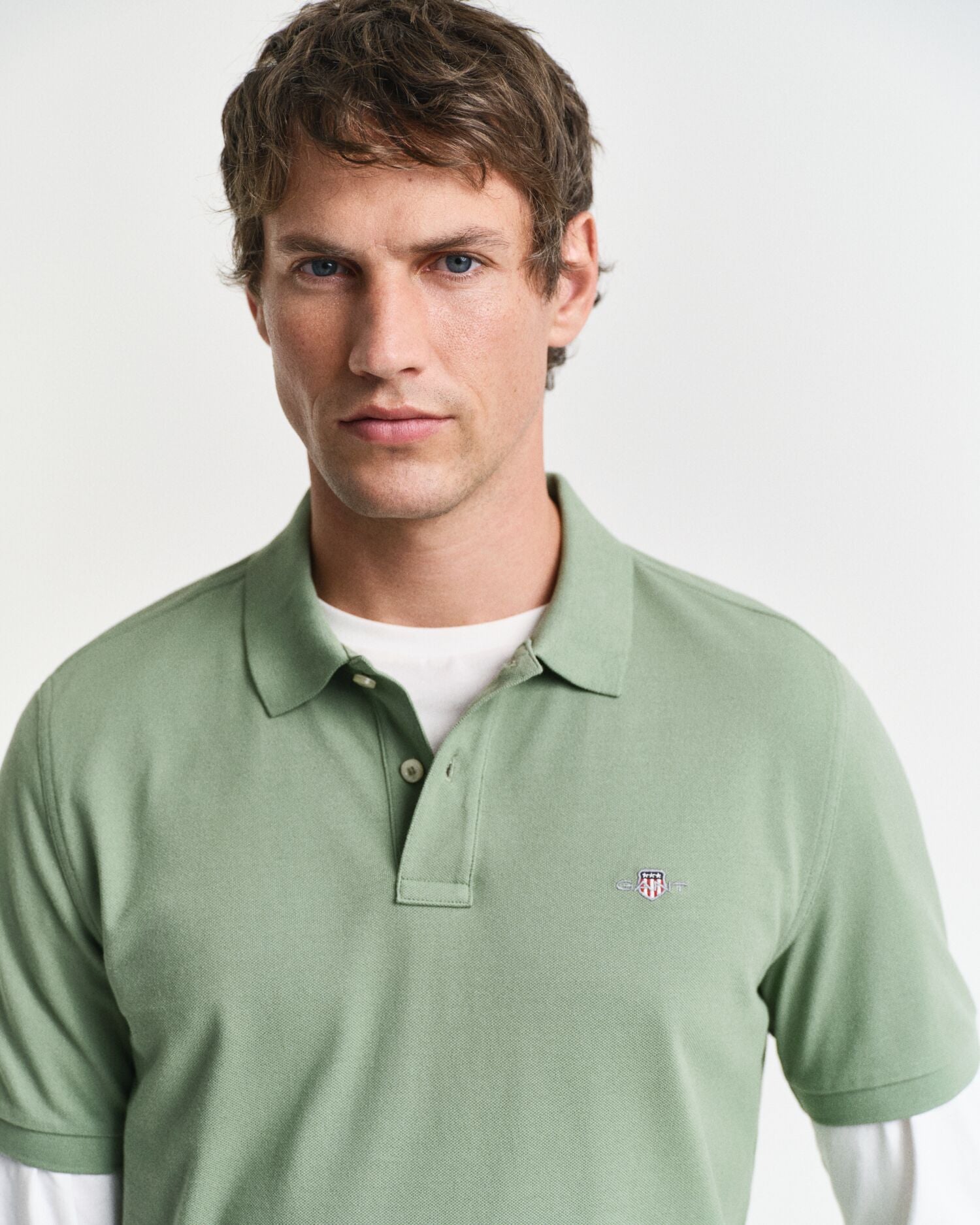 REG SHIELD SS PIQUE POLO-KALAMATA GREEN