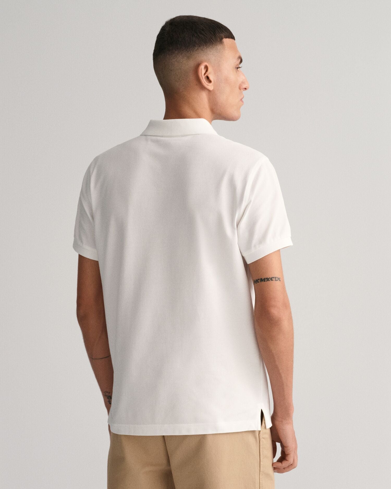 SLIM SHIELD SS PIQUE POLO-WHITE