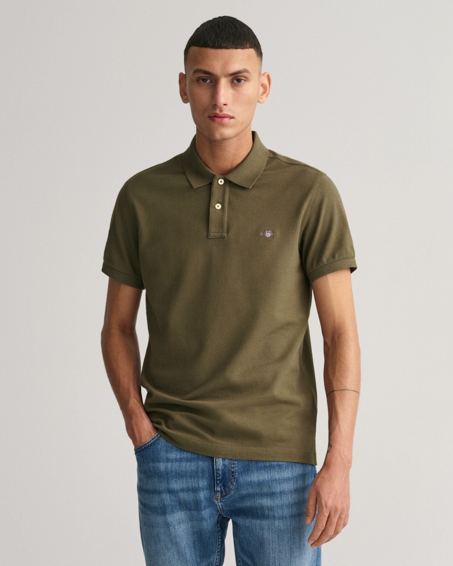 SLIM SHIELD SS PIQUE POLO-RACING GREEN