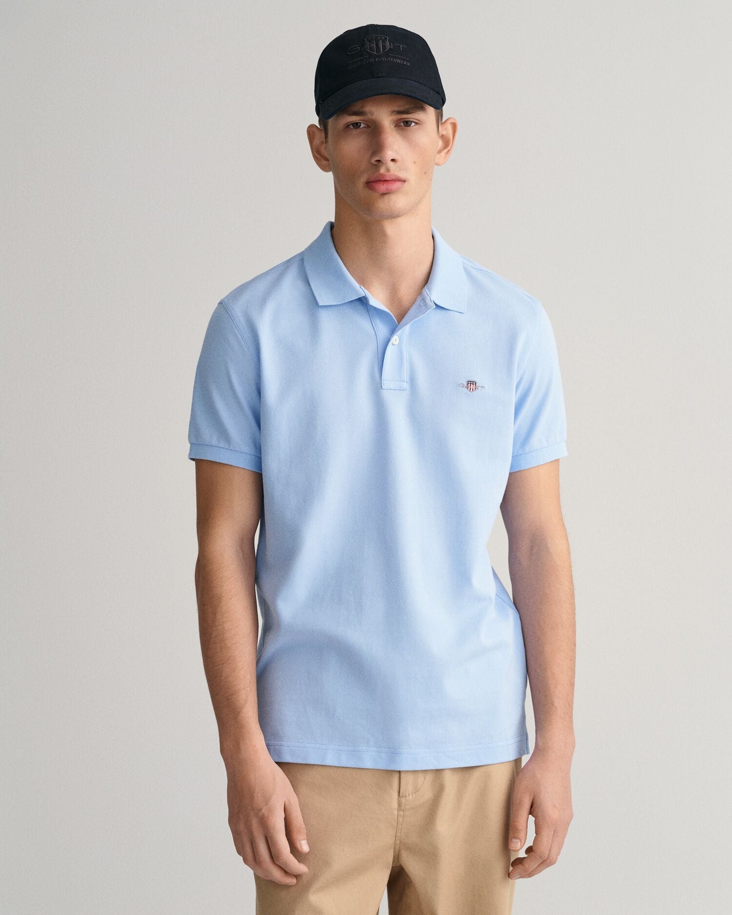 SLIM SHIELD SS PIQUE POLO-CAPRI BLUE