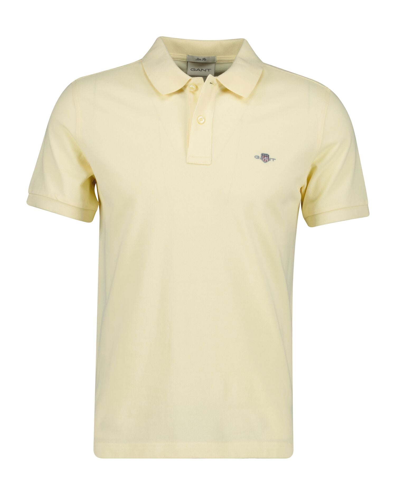 SLIM SHIELD SS PIQUE POLO-VANILLA YELLOW