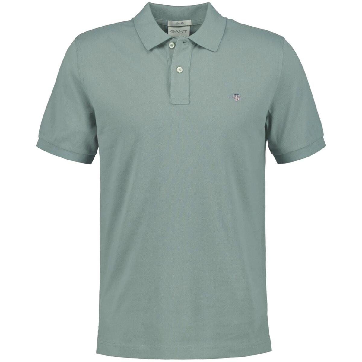 SLIM SHIELD SS PIQUE POLO-CERAMIC GREY