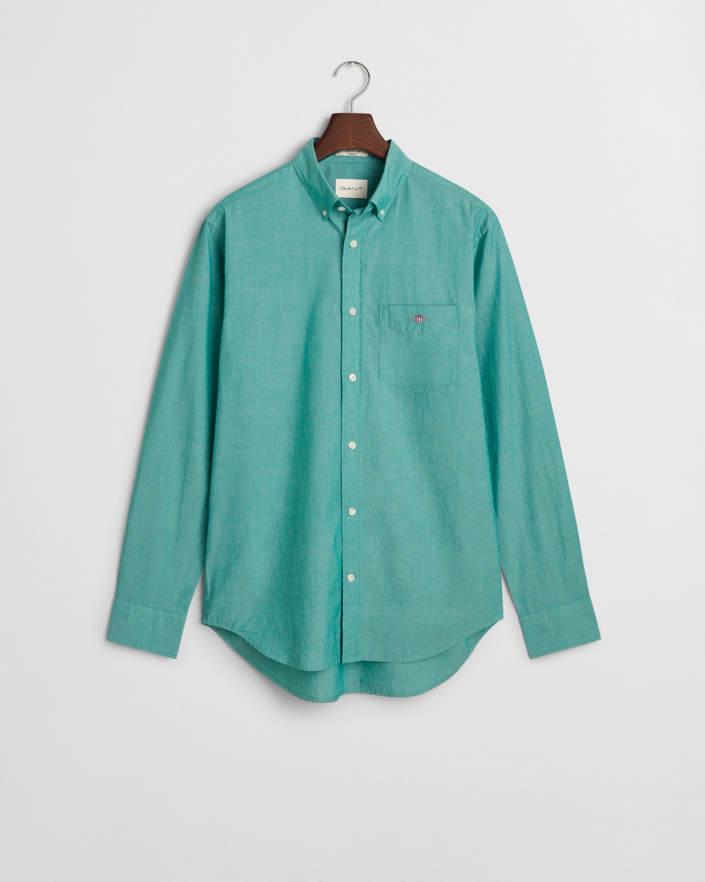 REG CLASSIC POPLIN SHIRT-KALAMATA GREEN
