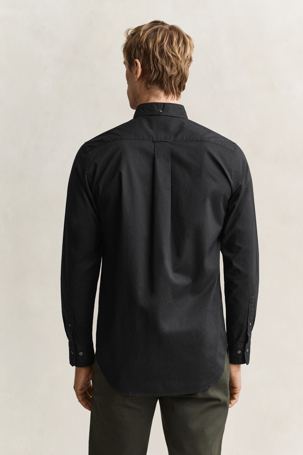 REG CLASSIC POPLIN SHIRT-BLACK