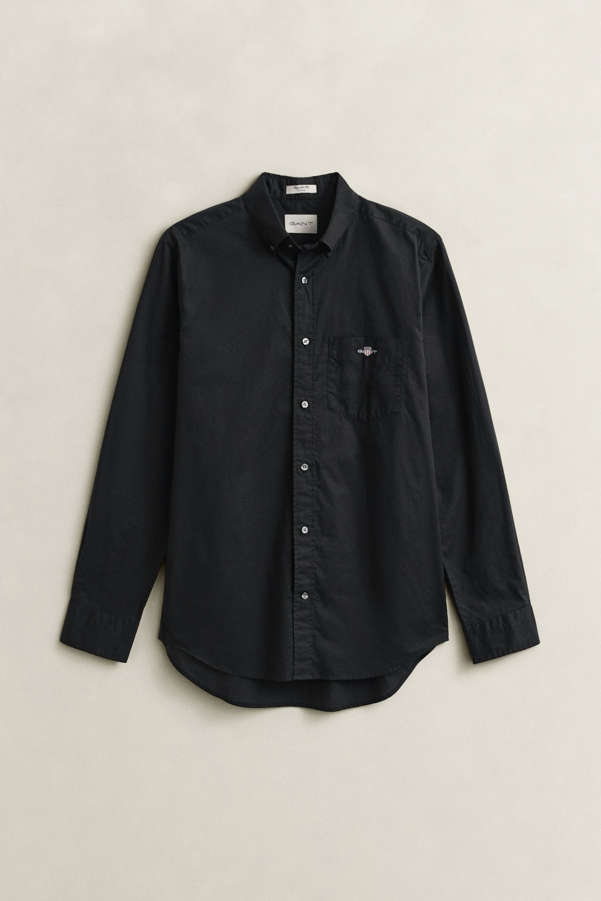 REG CLASSIC POPLIN SHIRT-BLACK