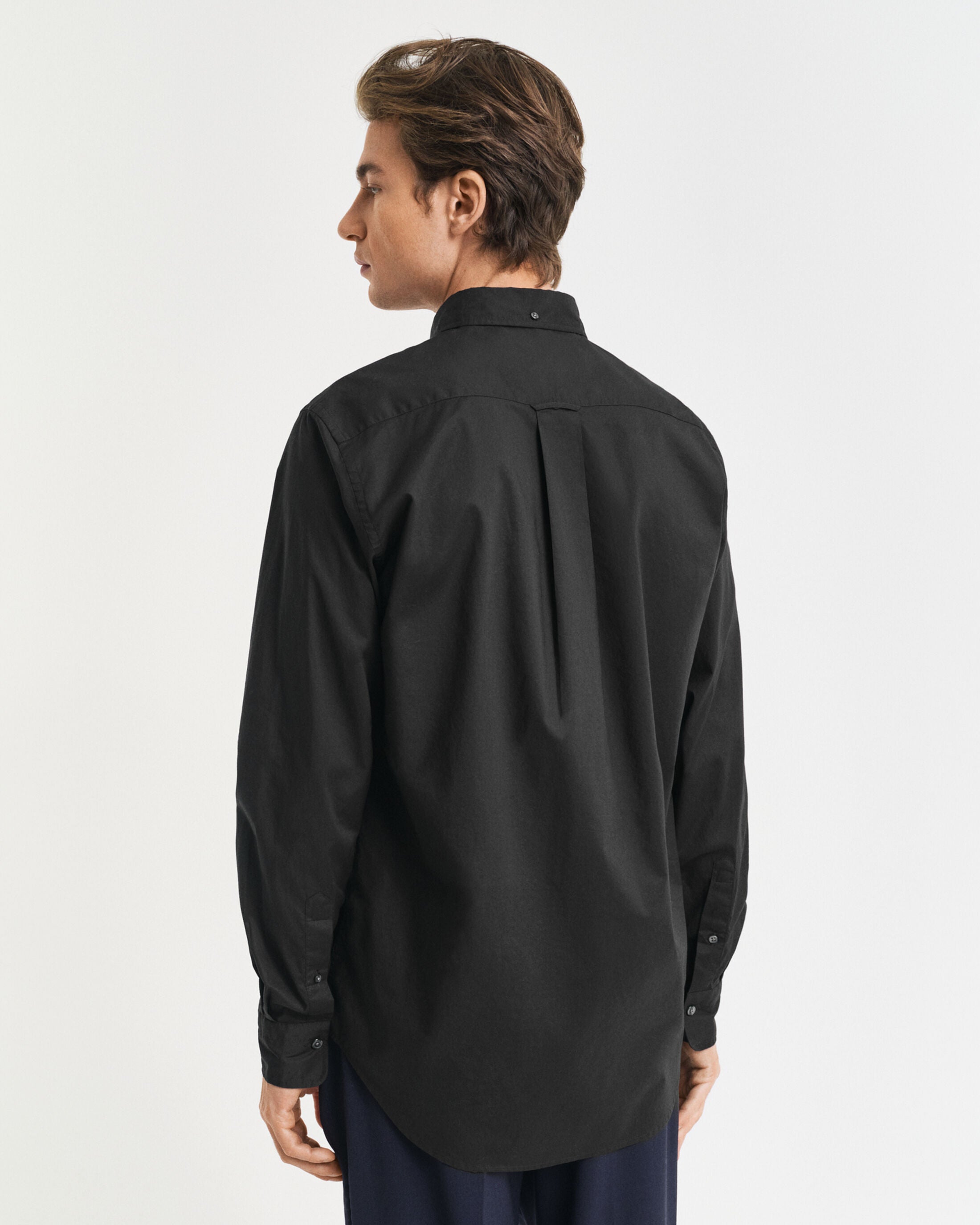 REG CLASSIC POPLIN SHIRT-BLACK