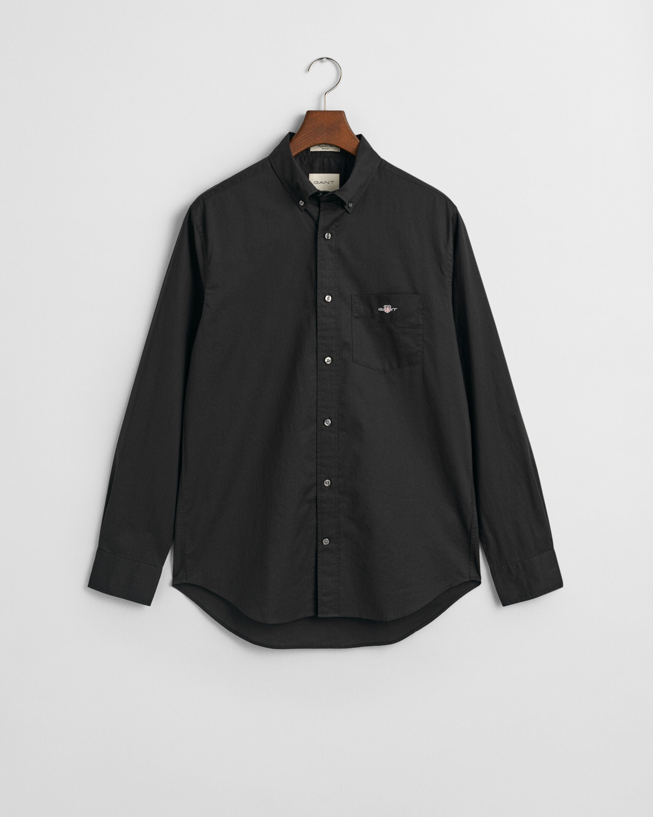 REG CLASSIC POPLIN SHIRT-BLACK