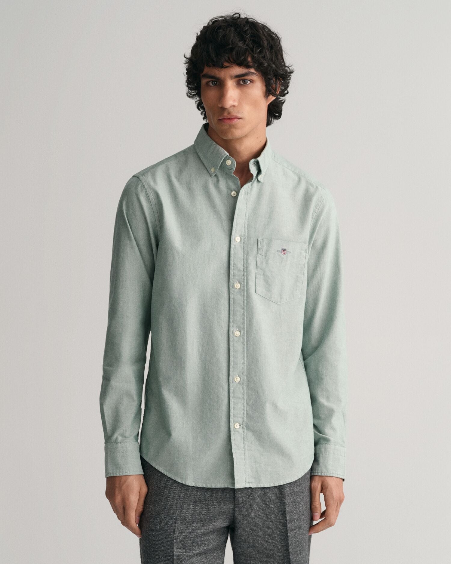 REG OXFORD SHIRT-FOREST GREEN