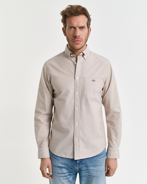 REG OXFORD SHIRT-WARM KHAKI
