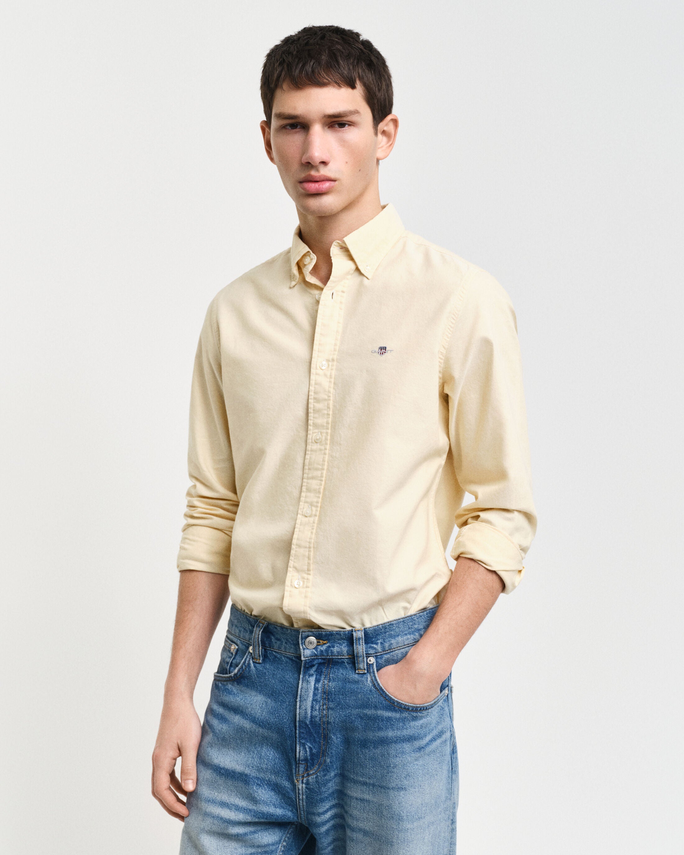 SLIM OXFORD SHIRT-DESERT