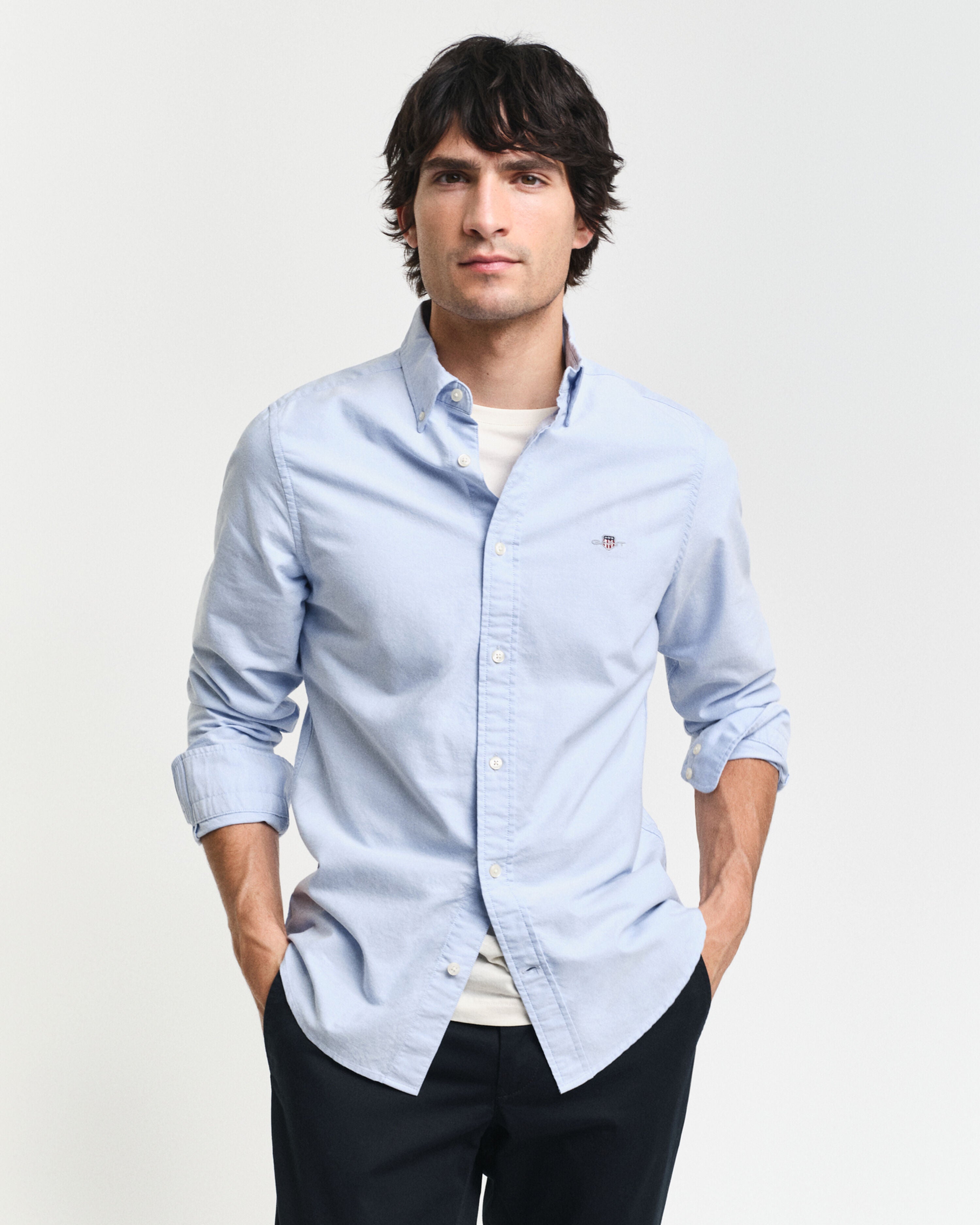 SLIM OXFORD SHIRT-LIGHT BLUE