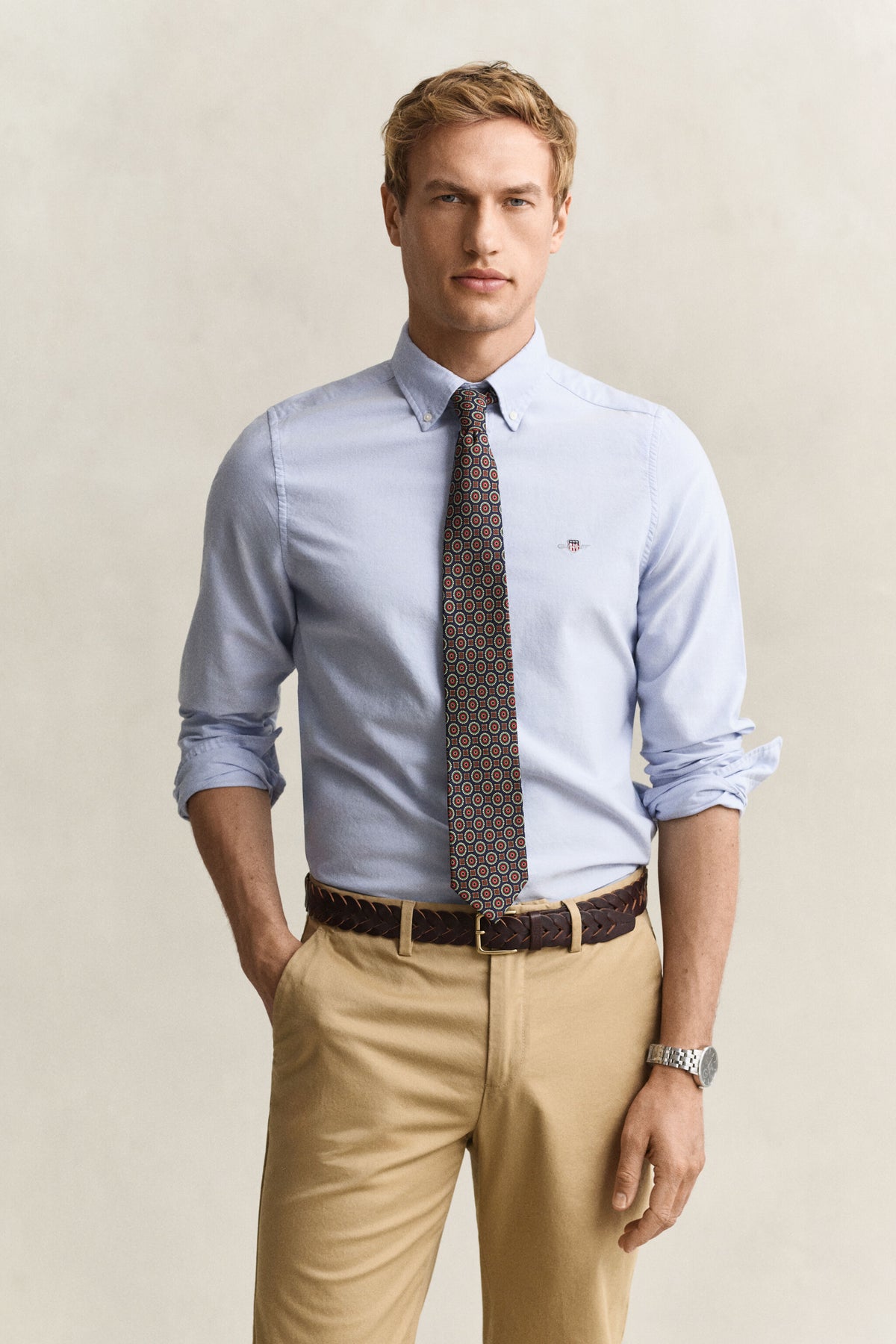 SLIM OXFORD SHIRT-LIGHT BLUE