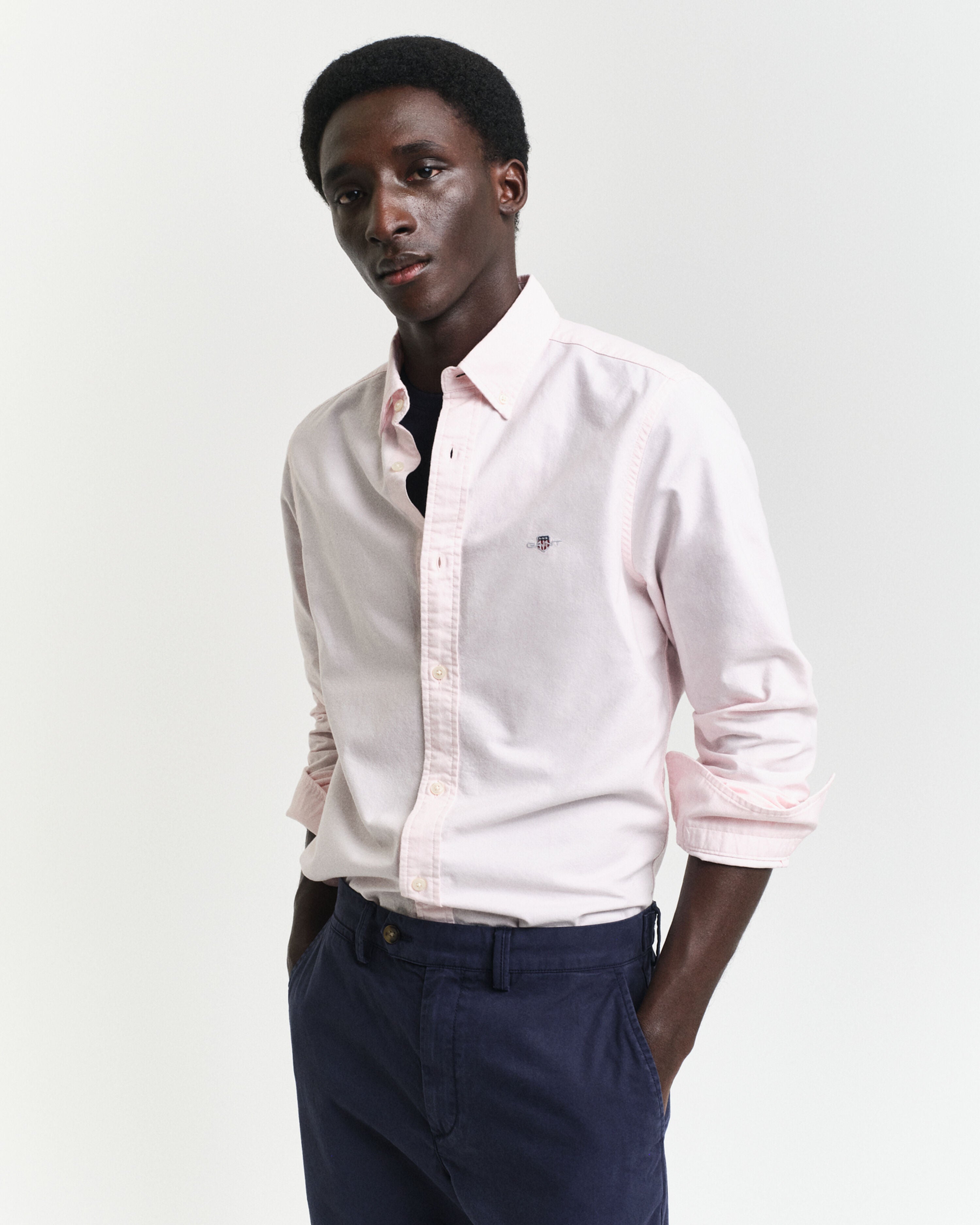 SLIM OXFORD SHIRT-LIGHT PINK