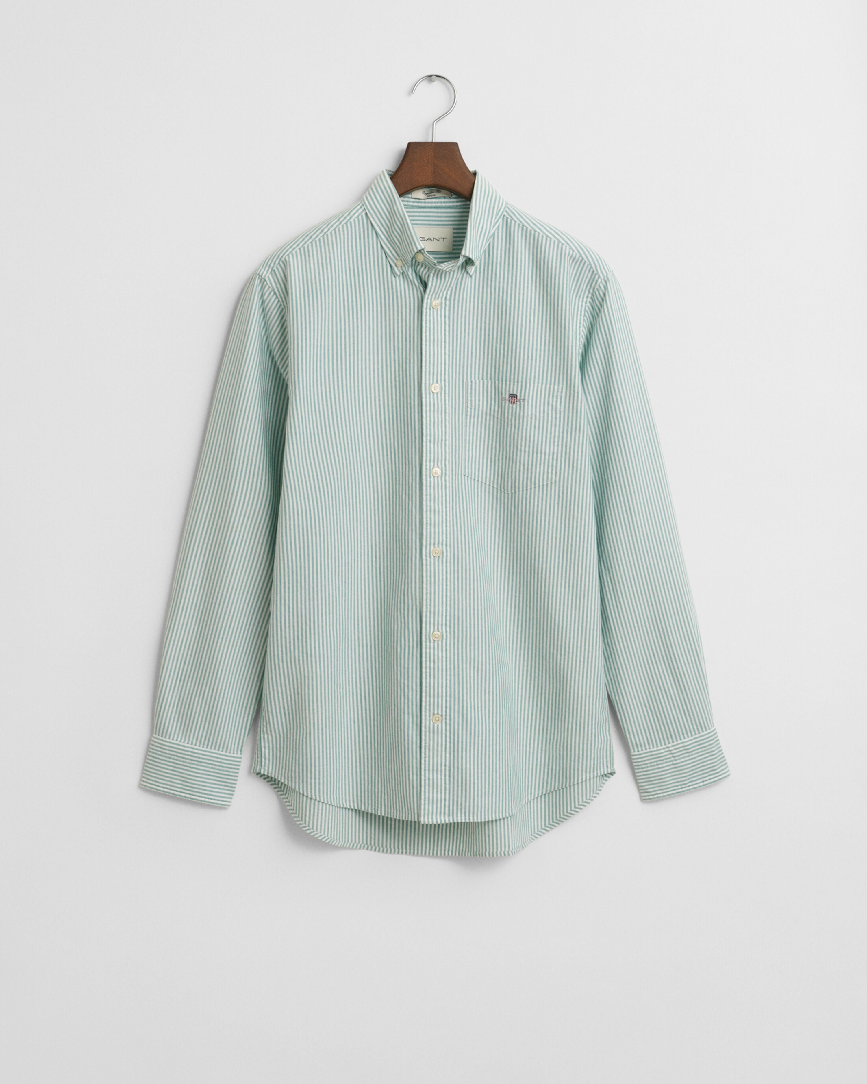 REG OXFORD BANKER STRIPE SHIRT-BRIGHT GREEN