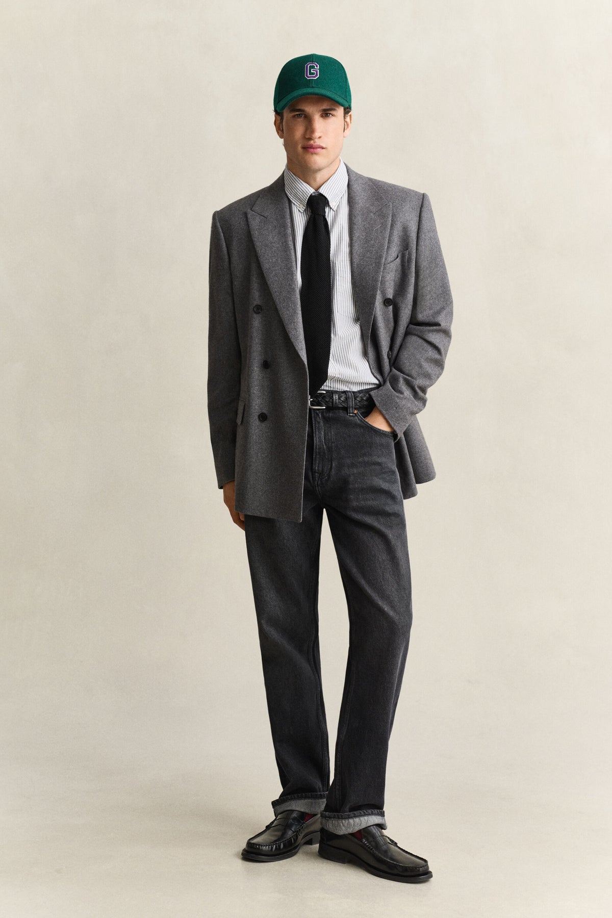 REG OXFORD BANKER STRIPE SHIRT-PERSIAN BLUE