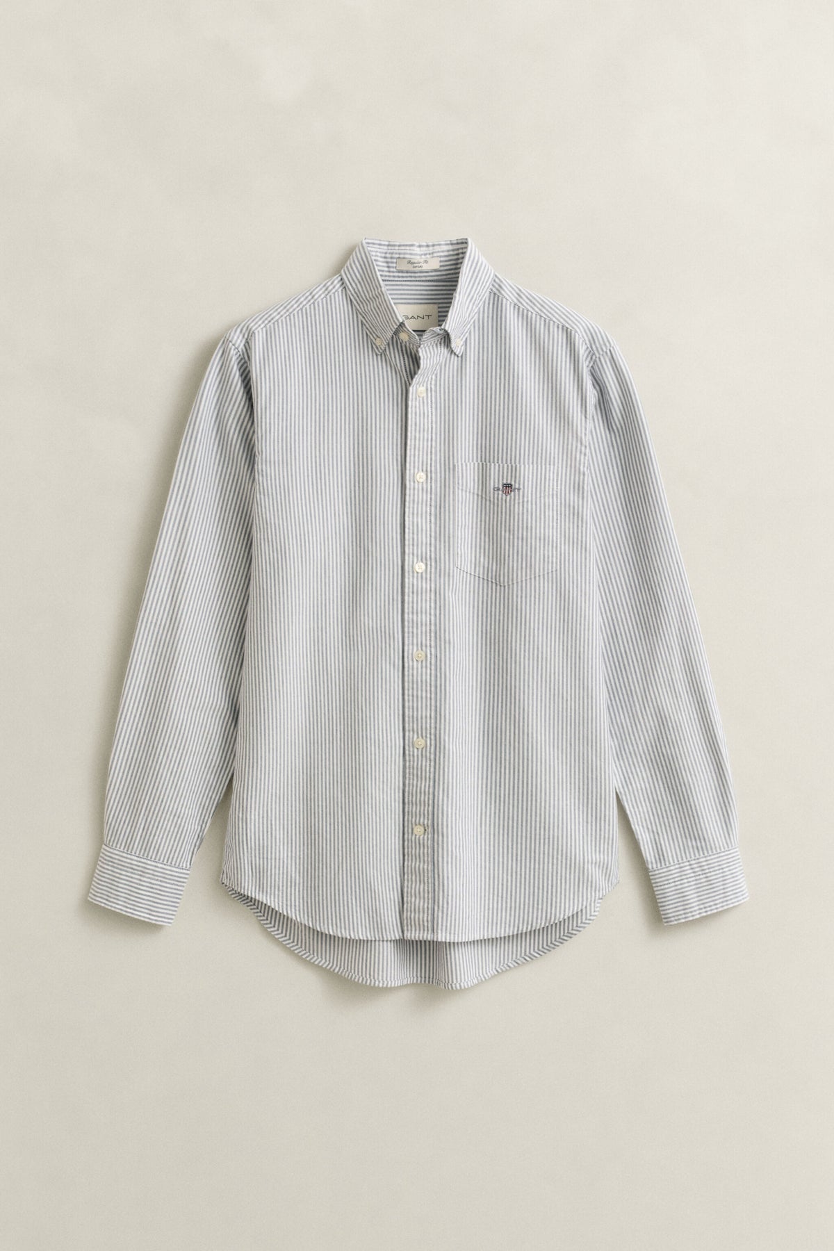 REG OXFORD BANKER STRIPE SHIRT-PERSIAN BLUE