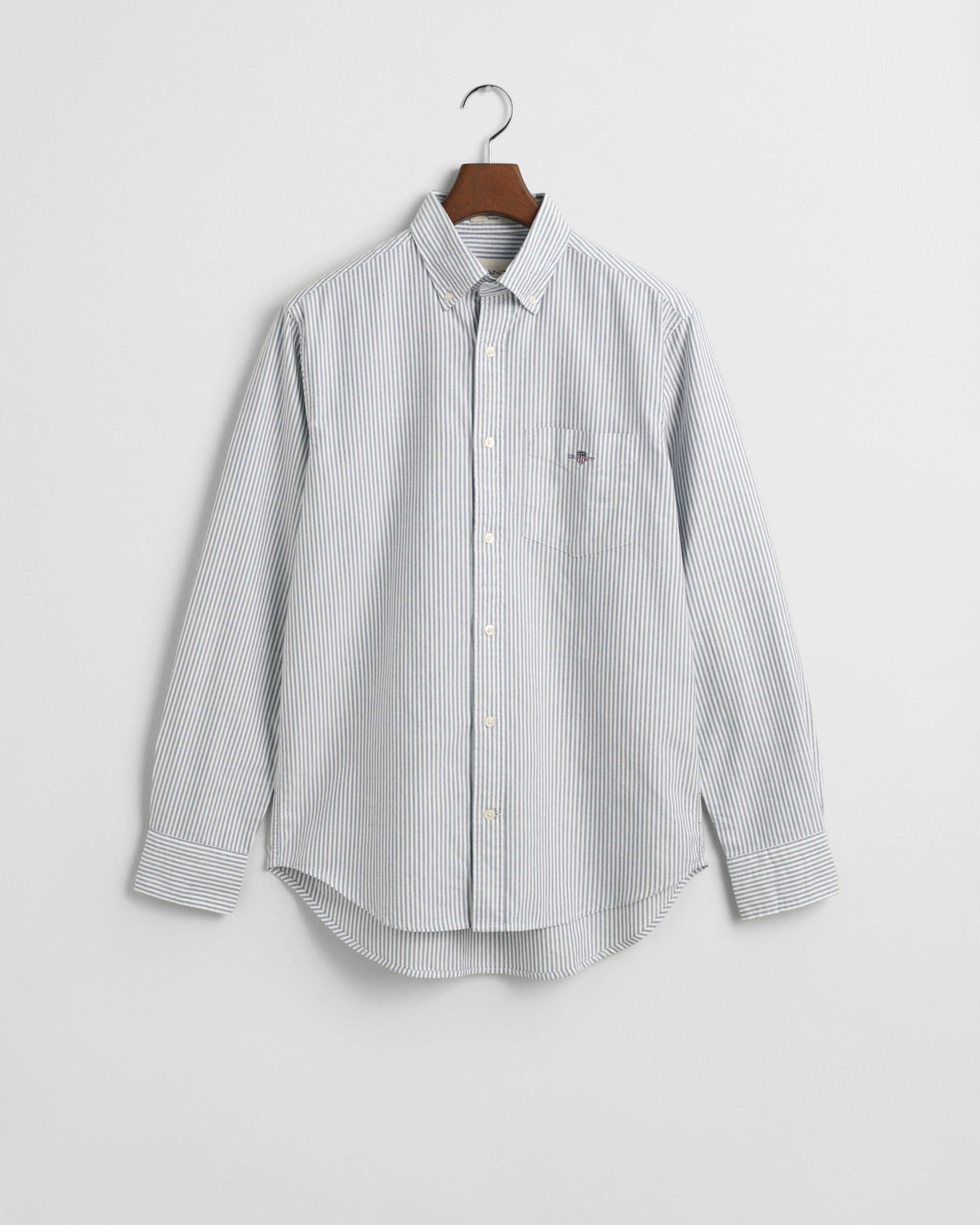 REG OXFORD BANKER STRIPE SHIRT-PERSIAN BLUE