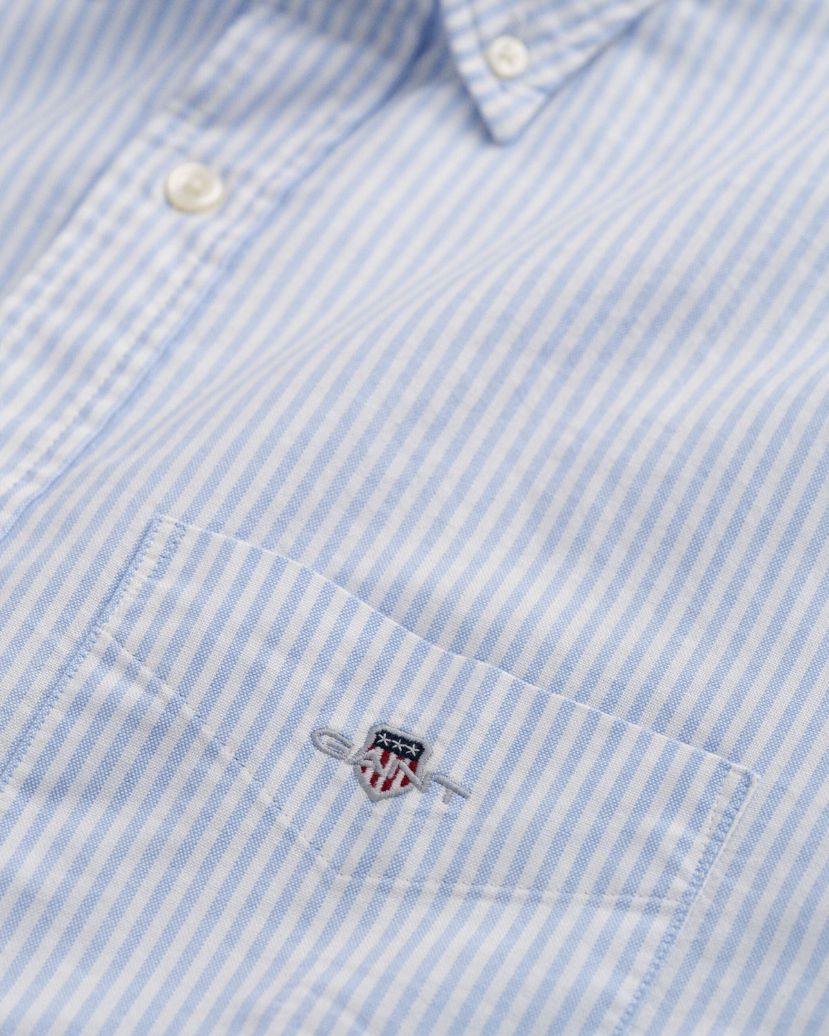REG OXFORD BANKER STRIPE SHIRT-LIGHT BLUE