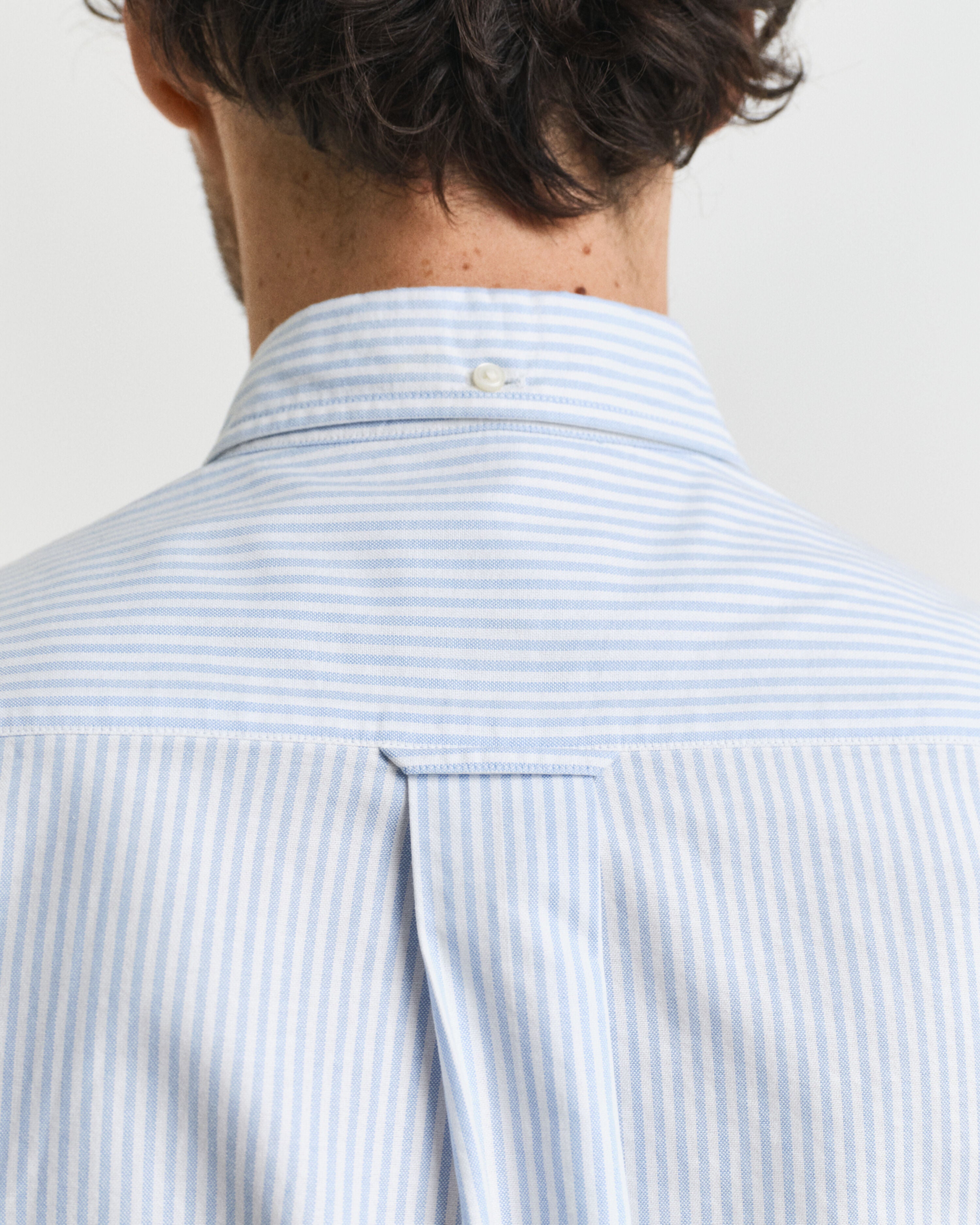 REG OXFORD BANKER STRIPE SHIRT-LIGHT BLUE