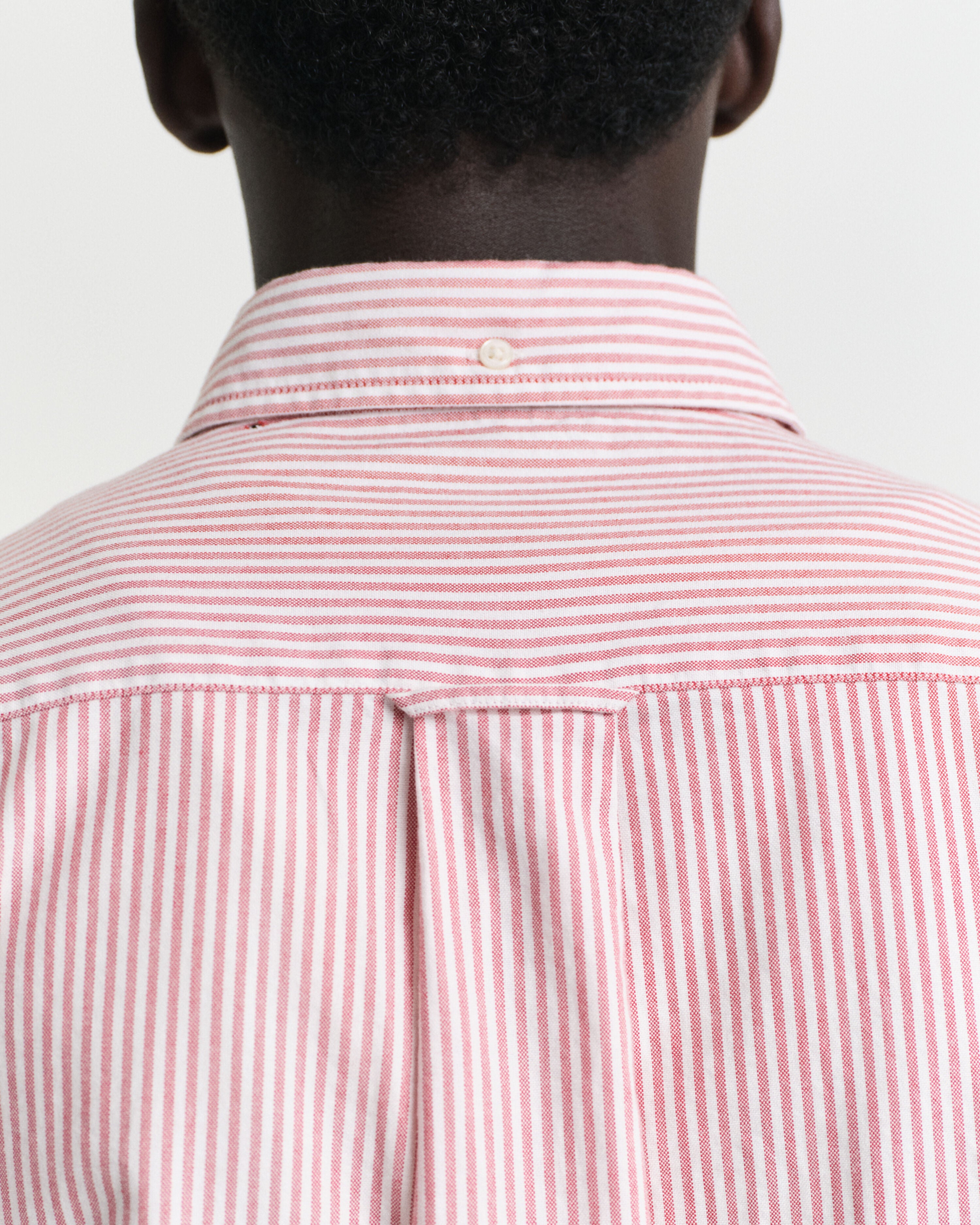REG OXFORD BANKER STRIPE SHIRT-RUBY RED
