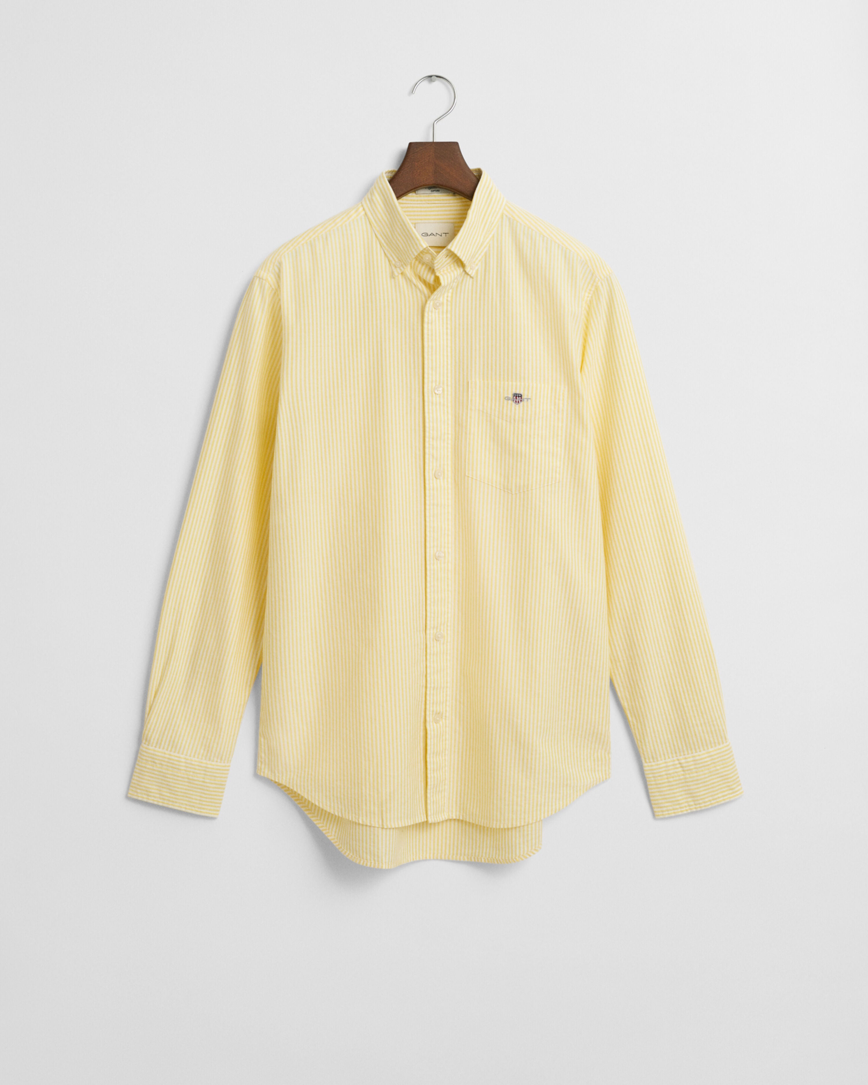 REG OXFORD BANKER STRIPE SHIRT-BANANA YELLOW