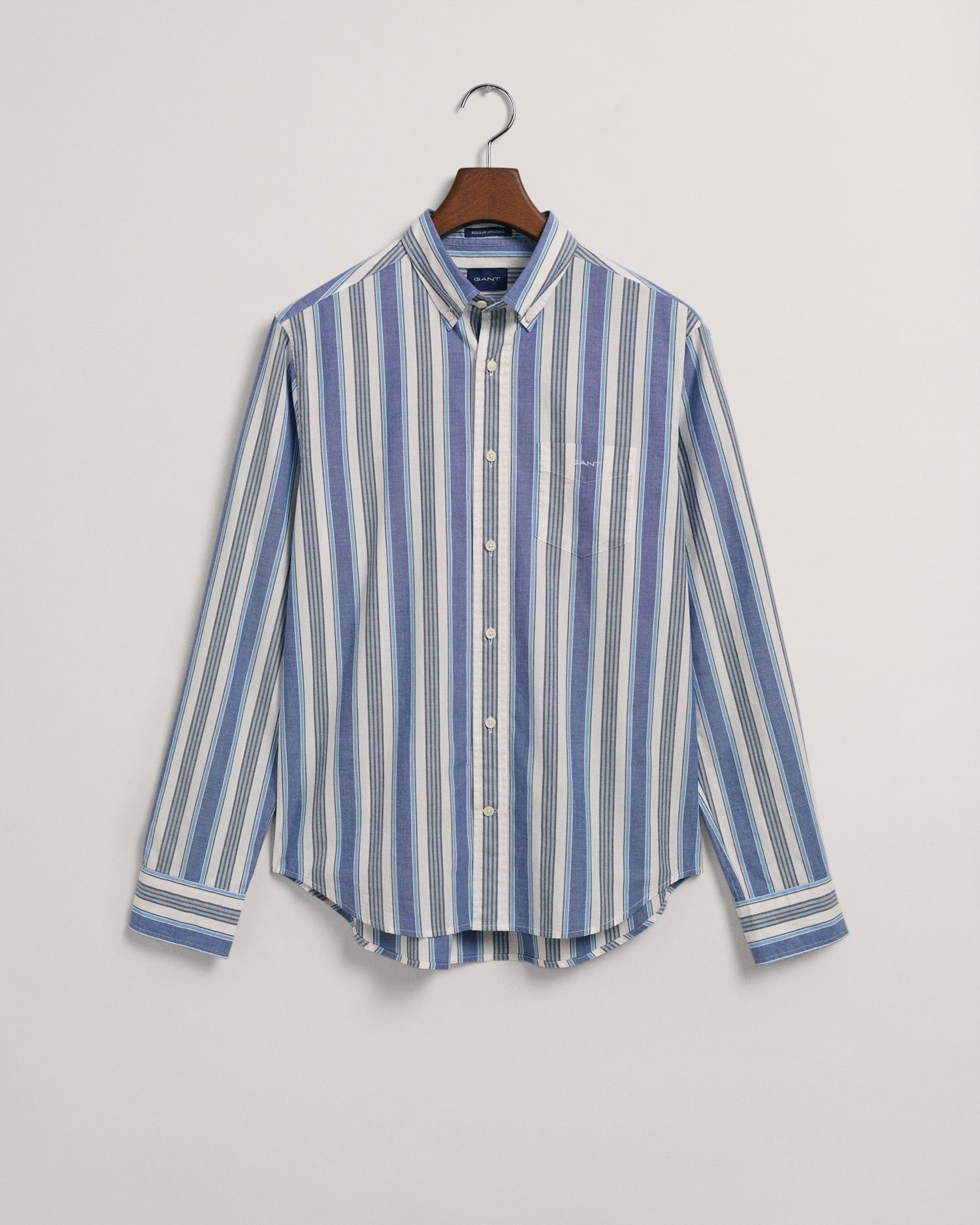 REG UT COLORFUL STRIPE SHIRT-COLLEGE BLUE