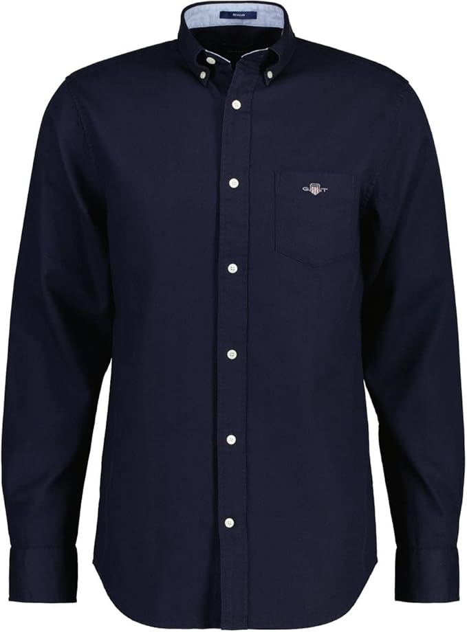 REG HONEYCOMB TEXTURE WEAVE SHIRT-EVENING BLUE